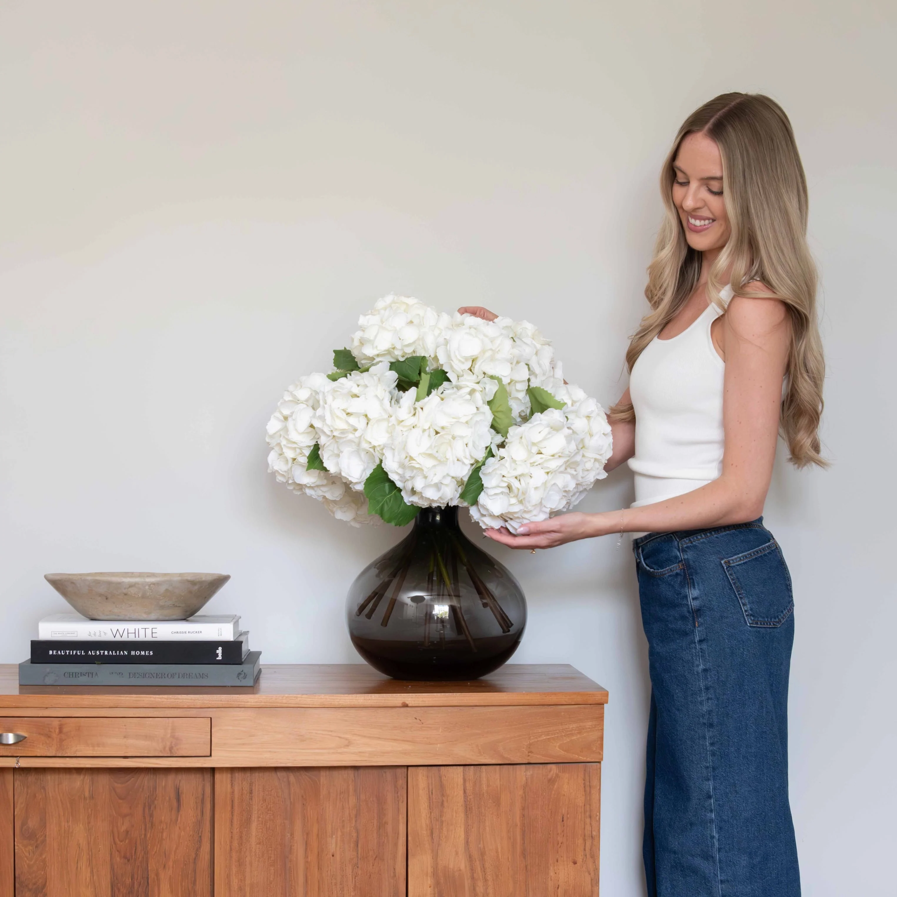 Artificial White Hydrangea - Image 7