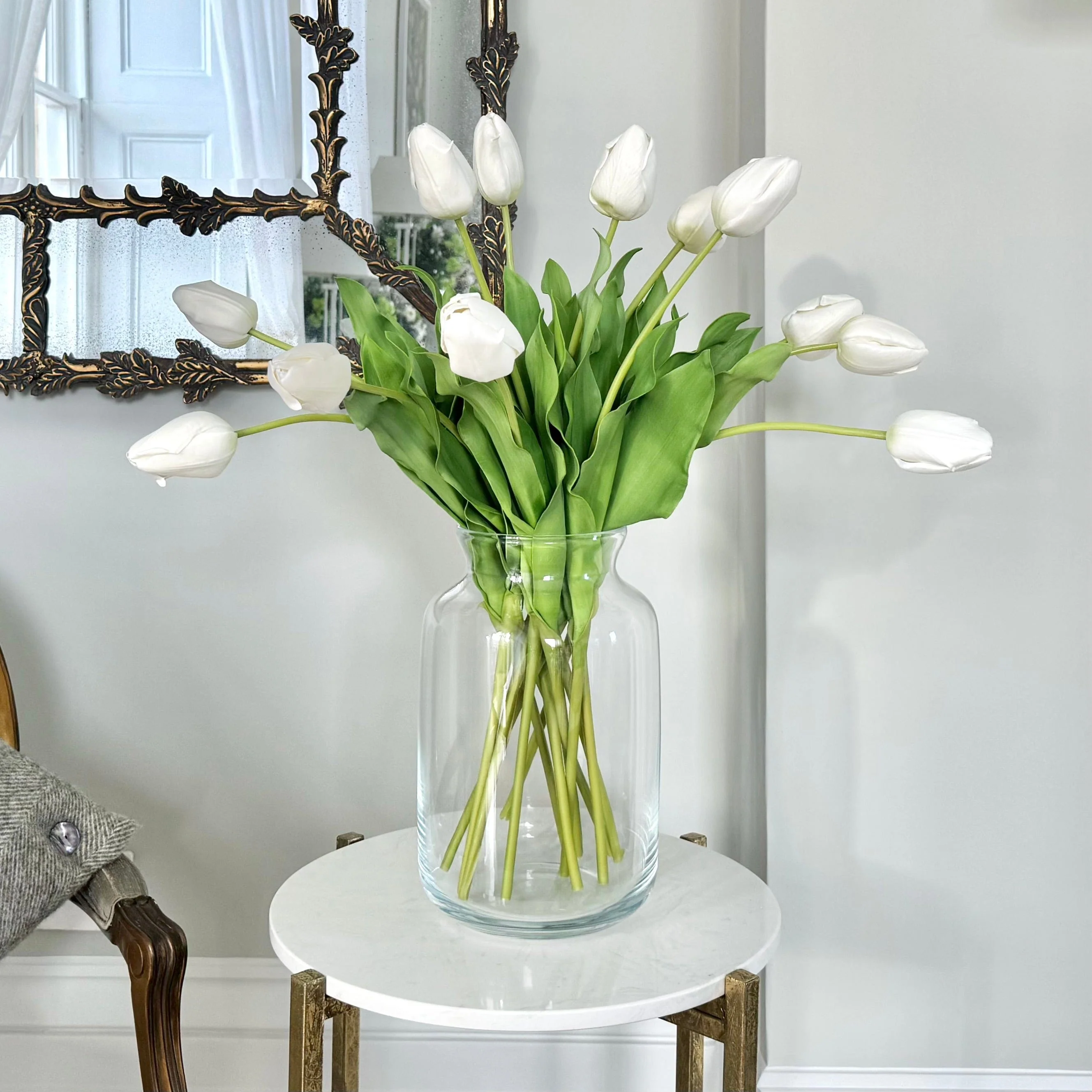 Clear Funnel Neck Vase - Large - Image 3